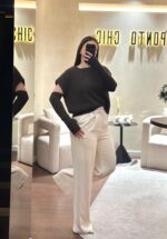 CAMISOLA TRICOT CASTANHO COM MANGUITOS DIXIE - Image 2