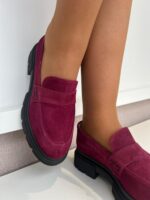 MOCASSIM CAMURÇA BORDEAUX COM SOLA RASTO PONTO CHIC - Image 5
