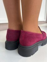 MOCASSIM CAMURÇA BORDEAUX COM SOLA RASTO PONTO CHIC - Image 4