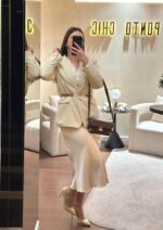 SAIA MIDI EM CETIM CRU DIXIE - Image 2