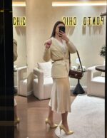 SAIA MIDI EM CETIM CRU DIXIE - Image 4