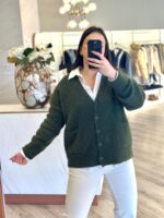 CARDIGAN VERDE  DE MALHA COM BOLSOS IMPERIAL
