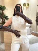 LUVAS EM ECOPELE CASTANHAS DIXIE