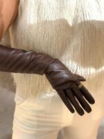 LUVAS EM ECOPELE CASTANHAS DIXIE - Image 4