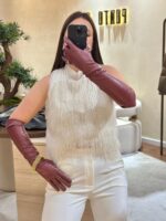 LUVAS EM ECOPELE BORDÔ DIXIE - Image 2