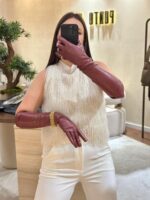 LUVAS EM ECOPELE BORDÔ DIXIE