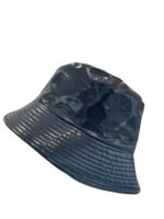 CHAPÉU AZUL MARINHO EFEITO VINILICO PONTO CHIC