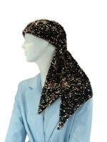 LENÇO DE CABEÇA DE LANTEJOULAS CASTANHA RINASCIMENTO - Image 3