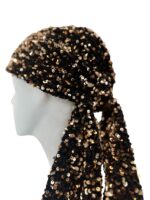 LENÇO DE CABEÇA DE LANTEJOULAS CASTANHA RINASCIMENTO - Image 2