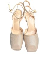 SAPATO PLATAFORMA BRILHANTE DOURADO COM SALTO GROSSO PONTO CHIC - Image 2