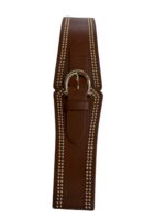 CINTO LARGO CASTANHO COM TACHAS DOURADAS RINASCIMENTO - Image 3