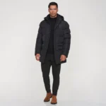 BLUSÃO TRENCH ACOLCHOADO COM CAPUZ PRETO ZOLF - Image 4
