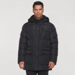 BLUSÃO TRENCH ACOLCHOADO COM CAPUZ PRETO ZOLF - Image 2