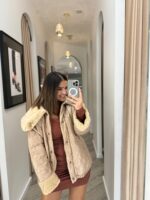 QUISPO ACOLCHOADO COM PELO CAMEL MISS YOU