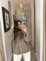 CAMISOLA DE MALHA ENTRANÇADA CASTANHA PONTO CHIC - Image 2