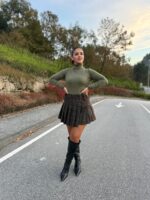 SAIA DE XADREZ COM BOTÕES DUPLOS CASTANHA PONTO CHIC - Image 2