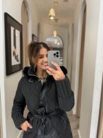 CASACO ACOLCHOADO PRETO COM PELO PONTO CHIC - Image 2