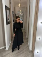 VESTIDO PRETO COM DRAPEADOS IMPERIAL - Image 2