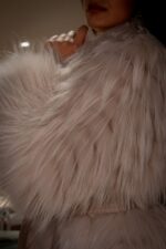 CASACO DE PELO COM CINTO BEGE FLO&CLO - Image 6