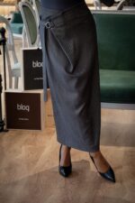 SAIA CINZA DE ALFAIATARIA COM FIVELA IMPERIAL - Image 3