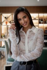 CAMISA BRANCA EM RENDA IMPERIAL - Image 5