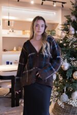 CARDIGAN XADREZ CASTANHO IMPERIAL