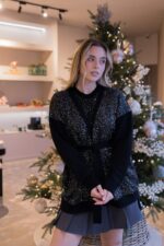 CARDIGAN PRETO COM BRILHO IMPERIAL - Image 3