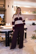 POLO CASTANHO E BEGE PONTO CHIC - Image 4