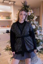 CARDIGAN PRETO COM BRILHO IMPERIAL - Image 2