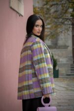 BLAZER PADRÃO TARTAN LILÁS E AMARELO DIXIE - Image 2