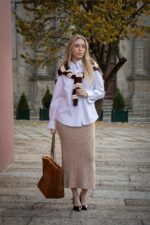 SAIA DE MALHA BEGE DIXIE