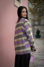 BLAZER PADRÃO TARTAN LILÁS E AMARELO DIXIE - Image 3