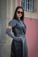 VESTIDO COLETE PRETO EM EFEITO PELE IMPERIAL - Image 4