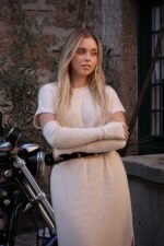 VESTIDO DE MALHA CRU COM MANGUITOS DIXIE - Image 4