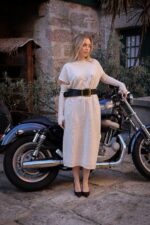 VESTIDO DE MALHA CRU COM MANGUITOS DIXIE - Image 2