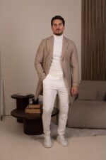 CALÇA BOMBAZINA TRESPASSE COM FIVELA CRU ZOLF