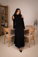 VESTIDO PRETO COM MANGUITOS IMPERIAL