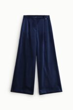 CALÇAS DE VELUDO AZUL COM CINTURA ELÁSTICA DIXIE - Image 3