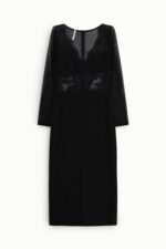 VESTIDO PRETO COM RENDA E TULE IMPERIAL - Image 4