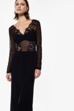 VESTIDO PRETO COM RENDA E TULE IMPERIAL - Image 2