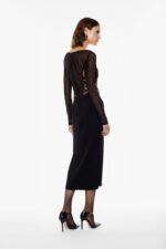 VESTIDO PRETO COM RENDA E TULE IMPERIAL - Image 3