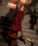 MALHA TRICOT VERMELHA COM PINHEIROS RUGA - Image 3