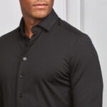 CAMISA STRETCH EASY-IRON PRETA SLIM FIT ZOLF - Image 3
