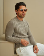 CAMISOLA TRICOT TRANÇADA TAUPE ZOLF