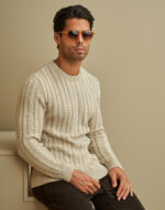 CAMISOLA TRICOT DUPLA TRANÇA AREIA ZOLF