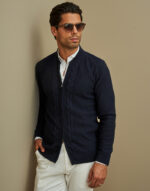 CASACO TRICOT ESTRUTURADO AZUL ZOLF