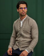 CASACO TRICOT ESTRUTURADO TAUPE ZOLF