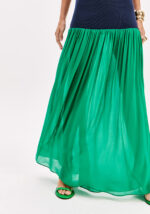 VESTIDO COMPRIDO AZUL MARINHO E VERDE LANÇA PERFUME - Image 4