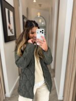 CASACO ACOLCHOADO VERDE COM CAPUZ PONTO CHIC - Image 2