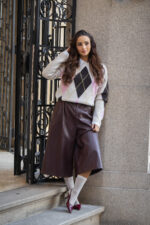 CULOTTE BORDEAUX EM ECOPELE PONTO CHIC